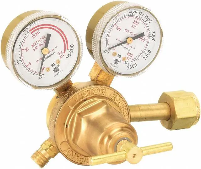 Alt view image 2 of 3 - Professional SR260A-300 Series Gas Regulator 2 to 15 psi,  2.5",  Acetylene