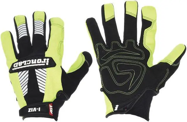 Alt view image 4 of 8 - IRONCLAD PERFORMANCE WEAR IVG2-02-S I-Viz(R) Hi-Vis Mechanics Gloves, Synthetic