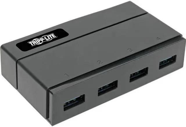 Alt view image 2 of 8 - Tripp Lite 4-Port USB 3.0 SuperSpeed Hub for Data and USB Charging - USB-A, BC 1.2, 2.4A