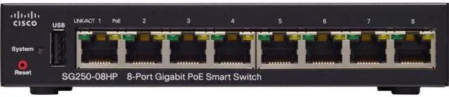 Alt view image 9 of 15 - Sg250-08Hp 8-Port Gigabit Poe Smart Switch