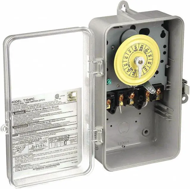 Alt view image 3 of 4 - INTERMATIC T104PCD82 Electromechanical Timer,24-Hour,DPST