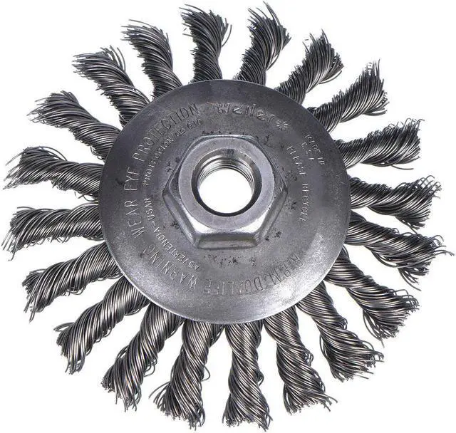 Alt view image 3 of 5 - WEILER 94033 Knot Wire Bevel Wire Brush, Threaded Arbor
