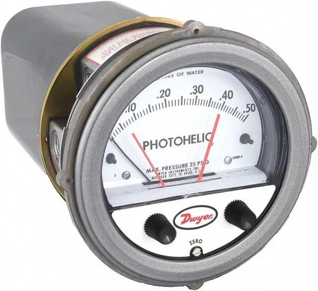 Alt view image 3 of 4 - DWYER INSTRUMENTS A3000-0 Pressure Gauge,0 to 0.5 In H2O
