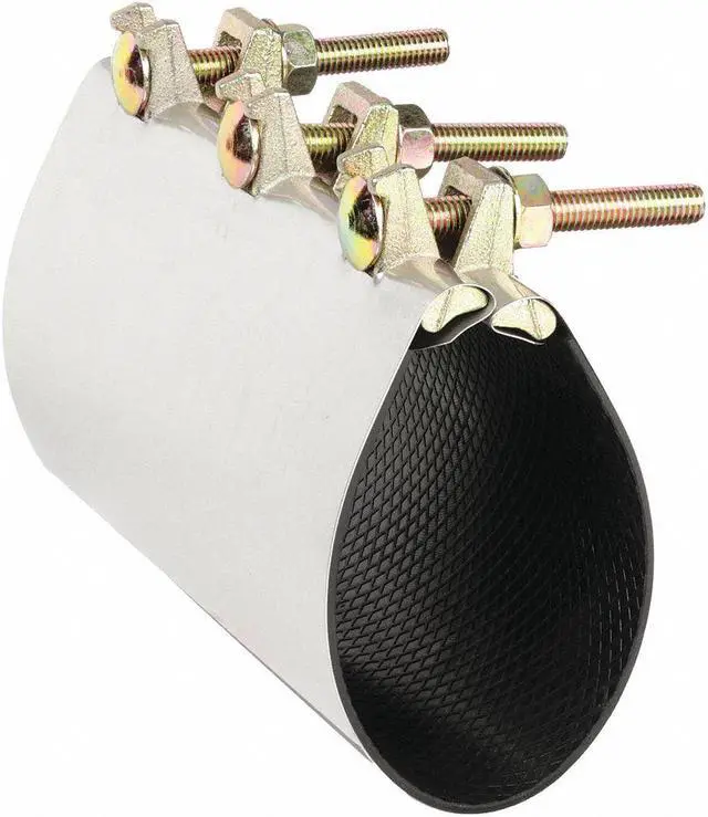 Main image of ZORO SELECT 330-10512 Repair Clamp,Three Bolt,3 1/2 In,304SS