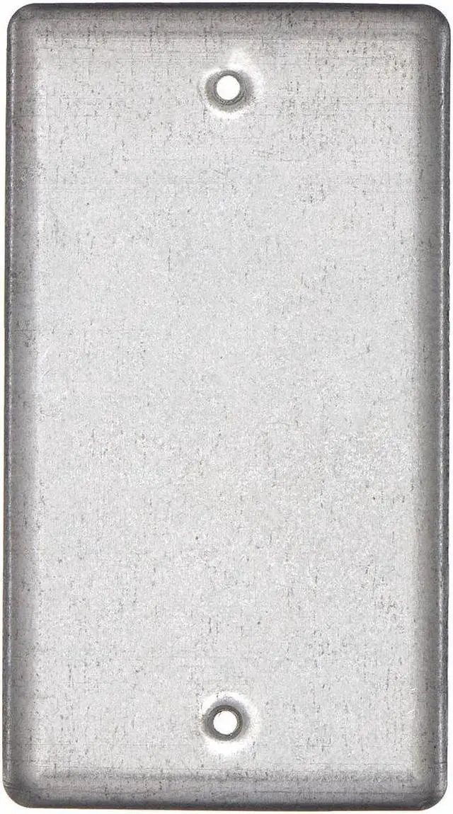 Alt view image 3 of 9 - RACO 860 Electrical Box Cover, Square, 1 Gang, Galvanized Zinc, Blank Cover,
