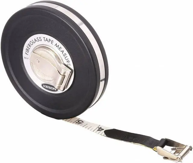 Alt view image 3 of 4 - Keson Long Tape Measure,1/2 In x 50 ft,Black  MC-1810-50