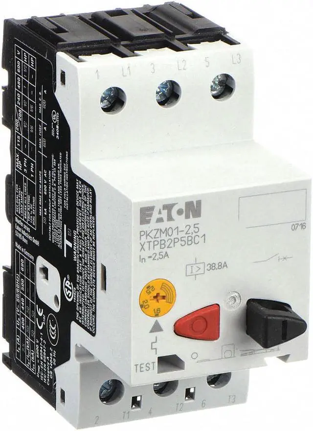 Alt view image 3 of 3 - EATON XTPB2P5BC1 Manual Mtr Protctr, 2.5A, PushBttn, Frame B