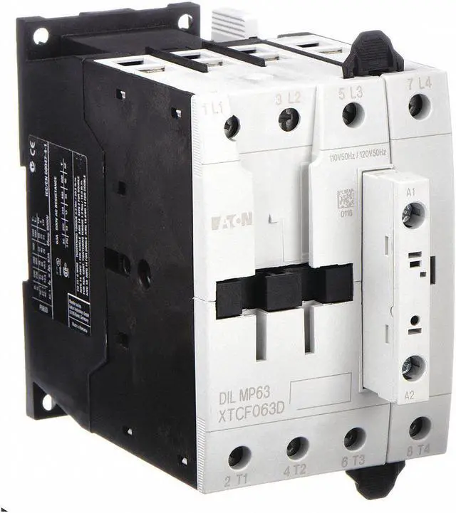 Main image of EATON XTCF063D00A IEC Magnetic Contactor, 4 Poles, 120V AC, 40 A, Reversing: No