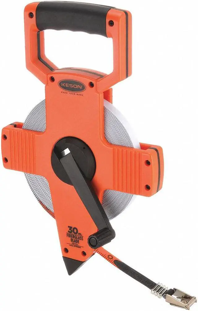 Alt view image 2 of 5 - Keson Long Tape Measure,1/2 In x 30m,Pumpkin  OTR-30M