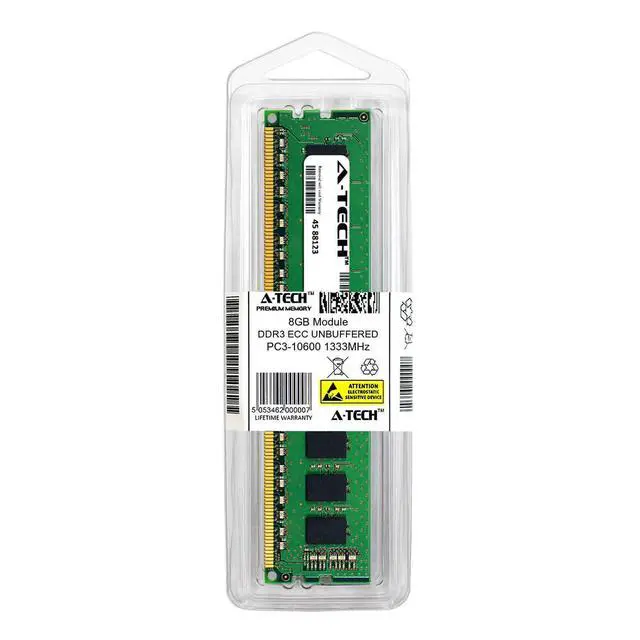 Alt view image 2 of 2 - (NOT FOR HOME PC!) 8GB DDR3 PC3-10600E ECC UDIMM (Replacement for IBM 90Y3165) Server Memory RAM