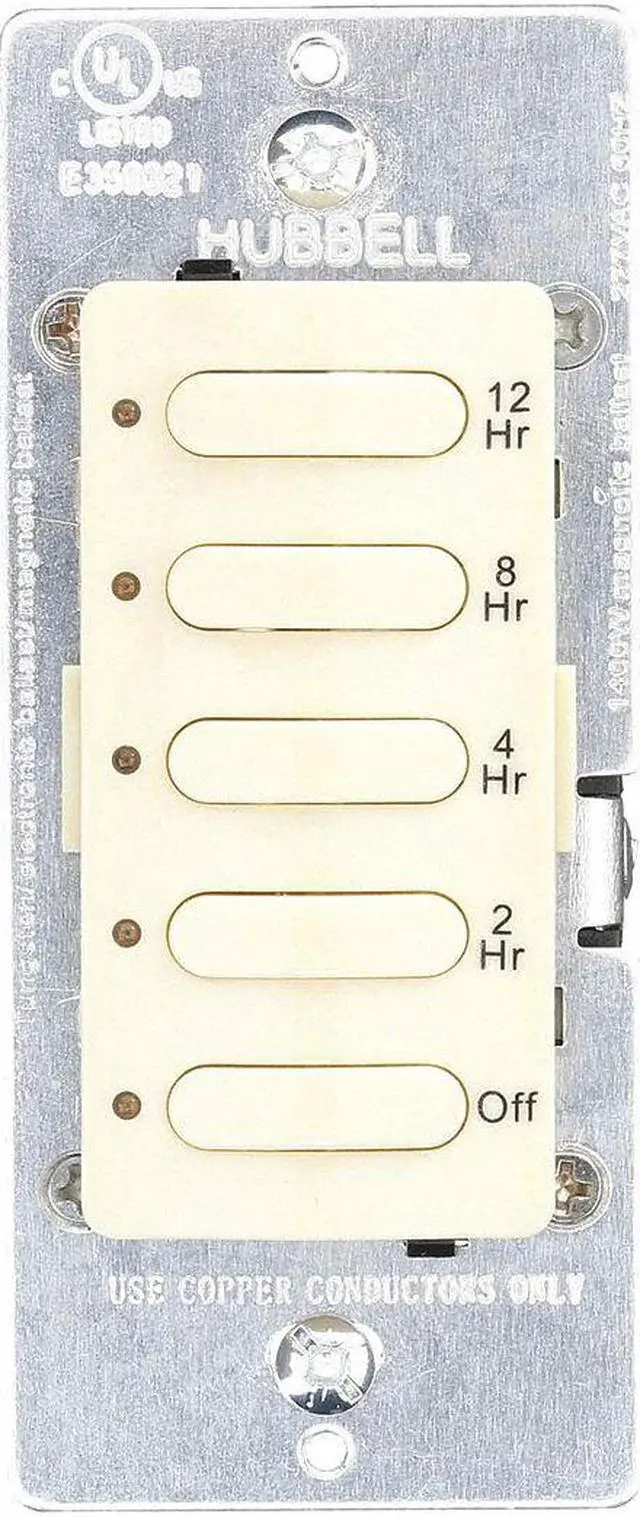 Main image of HUBBELL WIRING DEVICE-KELLEMS DT5012I Timer, Electronic, 120/277V, Ivory