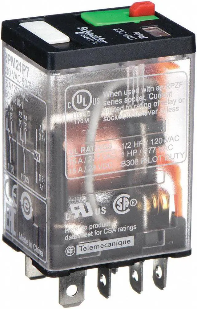 Main image of SCHNEIDER ELECTRIC RPM21P7 Plug In Relay,8 Pins,Square,230VAC
