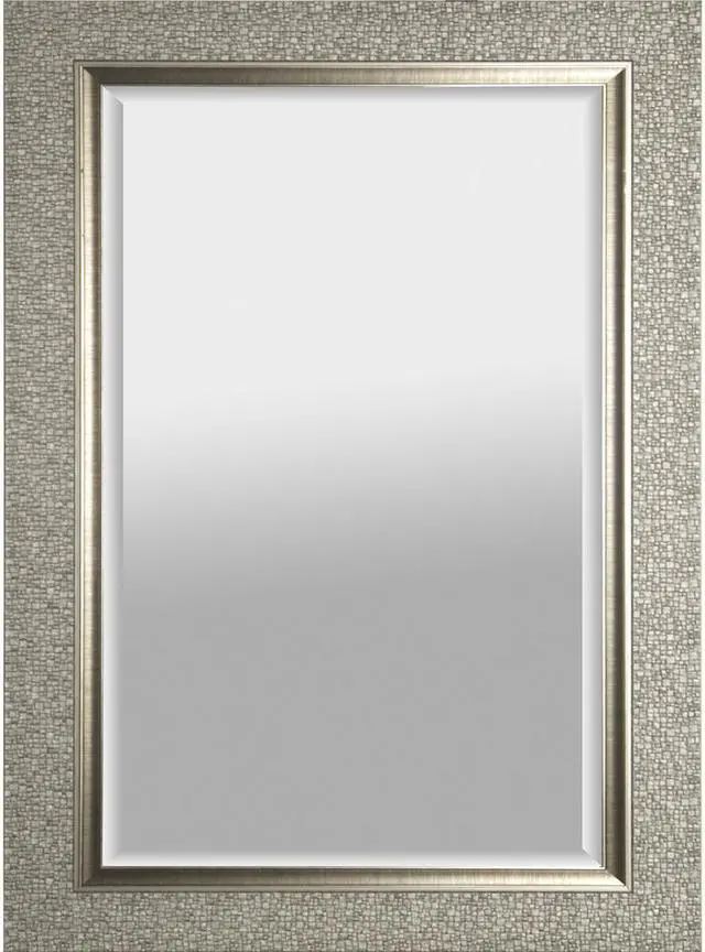Main image of Lorell Mosaic Border Hanging Mirror - 2" Length - Silver Gray