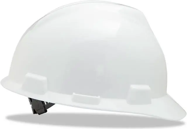Main image of Hard Hat, Front Brim, Slotted, Pinlock, White