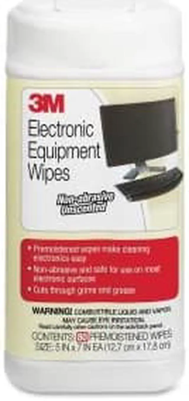 Alt view image 2 of 13 - 3M Electronic Equipment Cleaning Wipes 5 1/2 x 6 3/4 White 80/Canister CL610