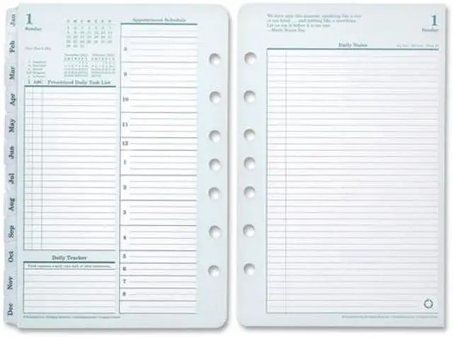 Alt view image 2 of 3 - Franklin Covey 35414 Compact Planner Refill, Daily - 1 Year - Double Page Layout 4.25" x 6.75" - Green, White