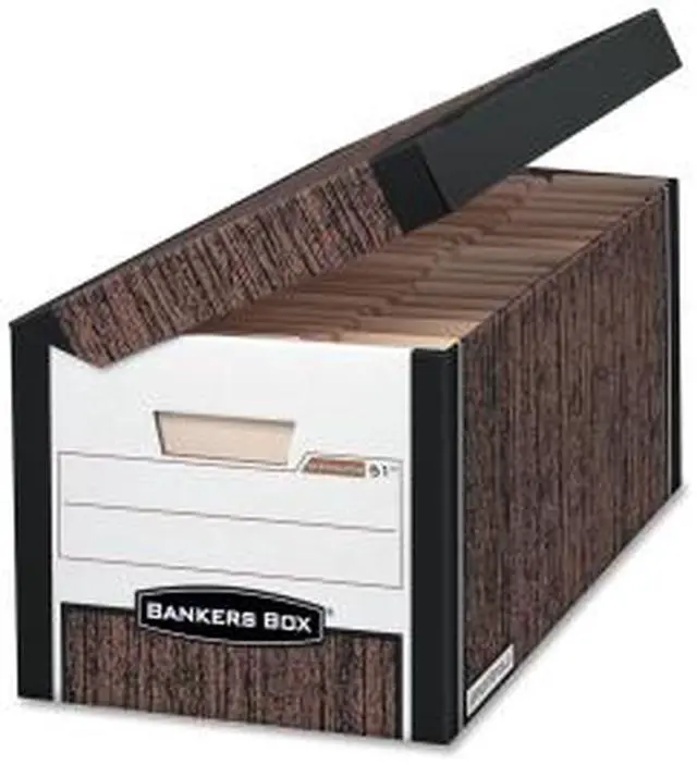 Alt view image 2 of 18 - Bankers Box SYSTEMATIC Med-Duty Storage Boxes Letter 12-1/8 x 24 x 10 Woodgrain
