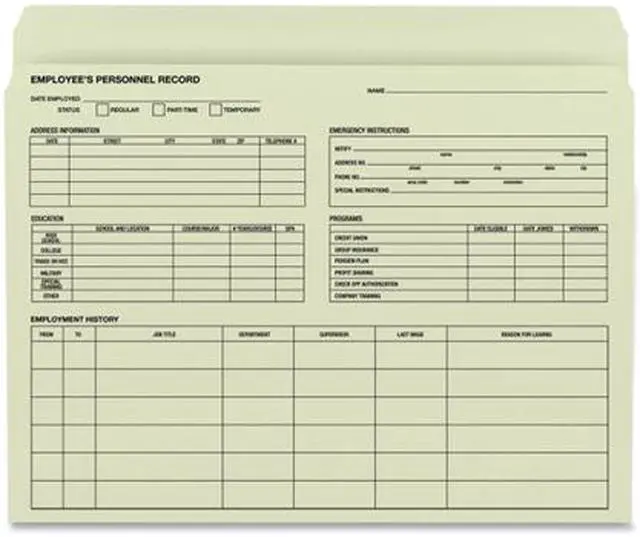 Alt view image 2 of 11 - Smead Employee Record File Folder 77000