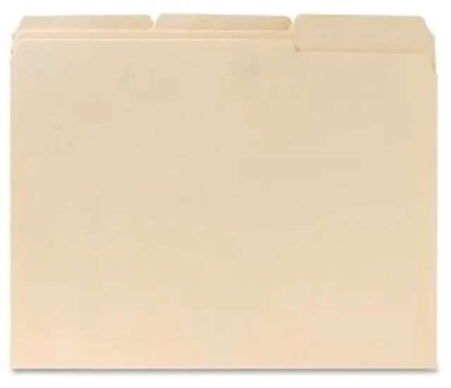 Main image of Sparco File Folder 1/3 Cut Assorted Tab 2-Ply Ltr 100/BX MLA SP211113