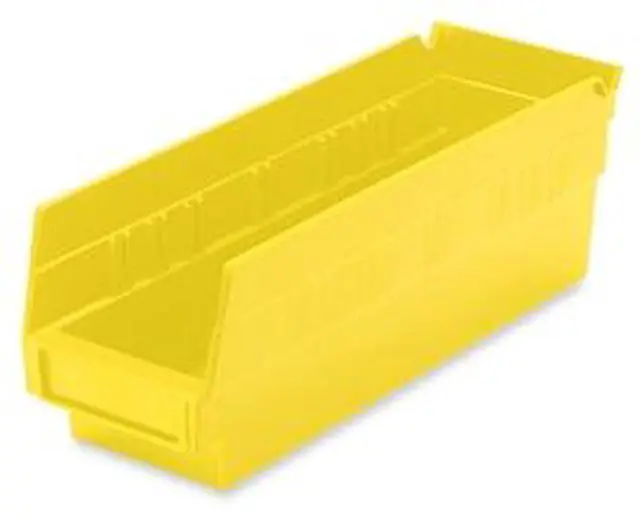 Main image of Akro-Mils Shelf Bin - 4" Height x 4.1" Width x 11.6" Depth - Polypropylene - Yellow