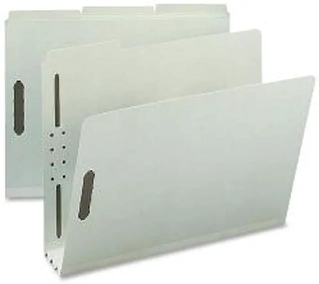 Main image of Nature Saver SP17218 Pressboard Fastener Folder - 8.50" Width x 11" Length Sheet Size - 3" Expansion - 2 Fastener - 2" Folder Fastener Capacity - Gray/Green - 25 / Box, 1 Box