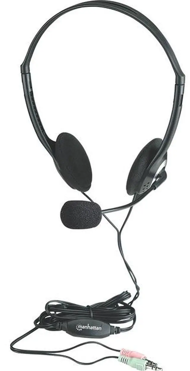 Alt view image 2 of 7 - Manhattan 164429 Lightweight Overhead Stereo Headset -