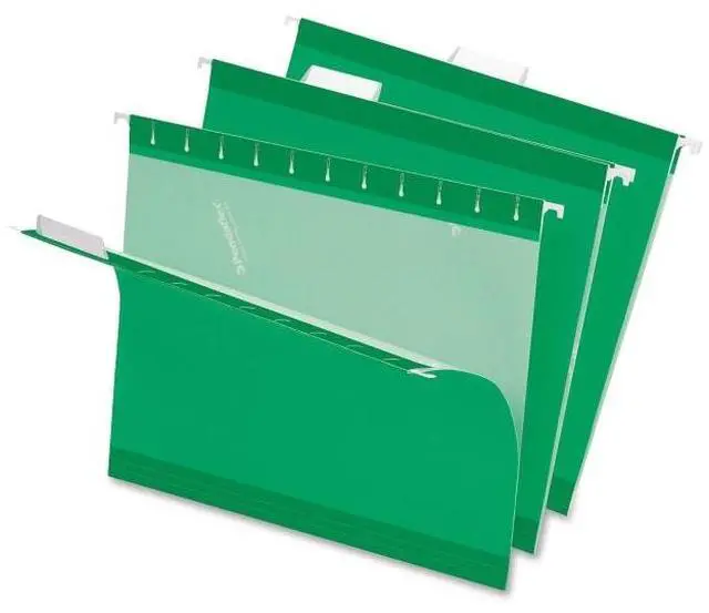 Alt view image 2 of 15 - Tops Pendaflex 415215BGR Reinforced Hanging Folders  Kraft  Letter  Bright Green  25/Box