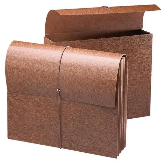 Alt view image 3 of 5 - Smead Manufacturing Company SMD71353 Leather Like Wallet- Elastic Cord- 3-.50in. Exp- 11-.75in.x9-.50in.
