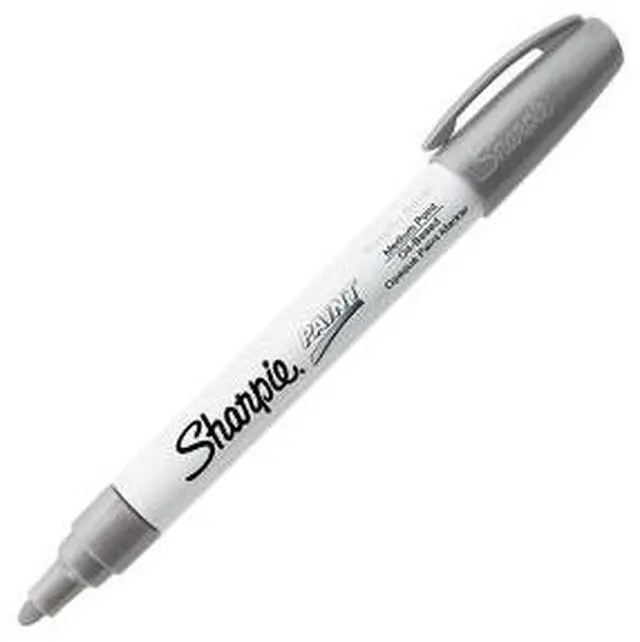 Alt view image 2 of 3 - Sharpie Permanent Paint Marker, Medium Point, Silver