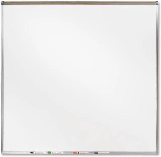 Alt view image 4 of 15 - Projection Board Dry-Erase Brd 4'x4' Aluminum Frame/White