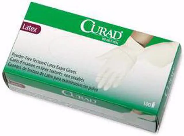 Alt view image 2 of 10 - Medline Industries- INC. MIICUR8103 Latex Exam Glove- Powder Free- X-Small- White