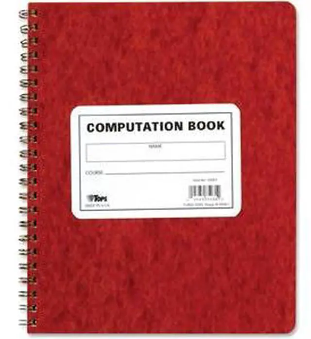 Alt view image 4 of 16 - Tops Computation Notebk 4x4 Quad 76 Shts 11-3/4"x9-1/2" Red Cover 35061