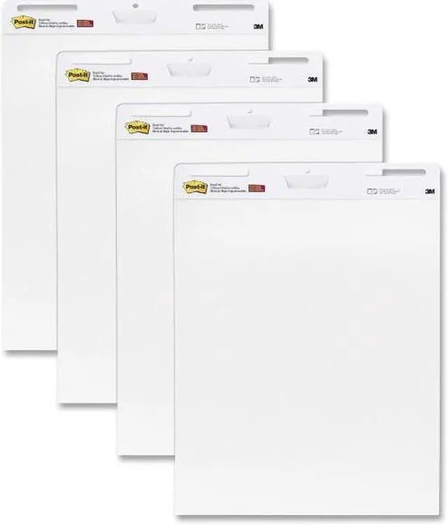 Alt view image 2 of 20 - Post-it®   Self-Stick Easel Pad, 25 x 30, White, 30 Sheets/Pad, 4 Pads/Pack