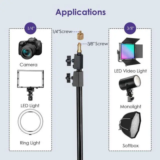 Alt view image 4 of 7 - Impact Aluminum Interlocking Air Cushioned Light Stand 4-9 ft Extendable 3 Sections - Heavy Duty, 22 lb Capacity, Foldable & Stackable - Ideal for Photography, Reflectors, Cameras, Lights, Umbrellas