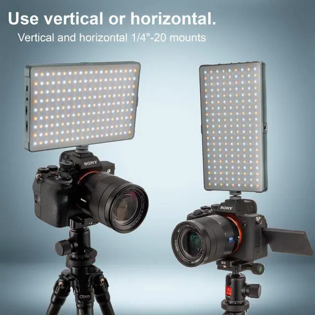 Alt view image 6 of 6 - Genaray Pocket RGB Video Light Panel 10000mAh Li-ion Rechargeable Battery LED Portable Camera Video Light RGB Color Panel Lights with Cold Shoe Mount for DSLR Cameras Photography Lighting