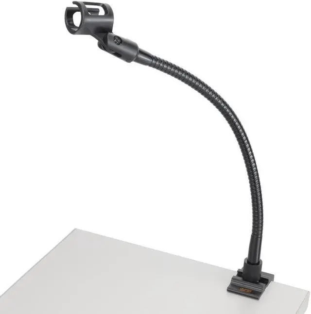 Main image of Auray Microphone Arm Stand Long 12'' Sturdy Gooseneck Mic Stand Adjustable Microphone Arm Stand with Clamp - Mic Holder Flexible Mike Stand Podium Compact Mic Arm for Desk Traveling