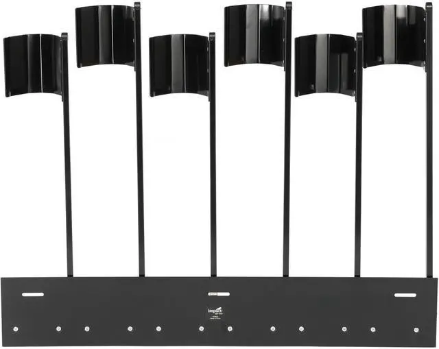 Alt view image 3 of 7 - Impact Seamless Paper Wall Rack, Magnetic Background Paper Roll Organizer for Up to 6 Rolls, Holds 9' Rolls with 4" Diameter, Aluminum Construction, Includes Mounting Hardware-Ideal for Studio, Office