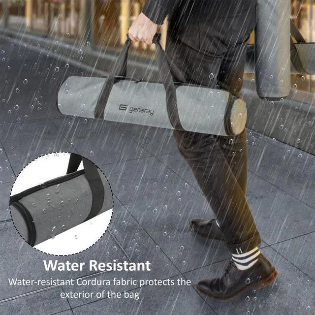 Alt view image 6 of 7 - Genaray RGB Pixel LED Tube Carry Bag Stores 2 of 2' Lights, Water Resistant Cordura Fabric, Protective & Durable with Separate Padded Pocket for Each Light , Padded Handle Wrap & Power Adapters