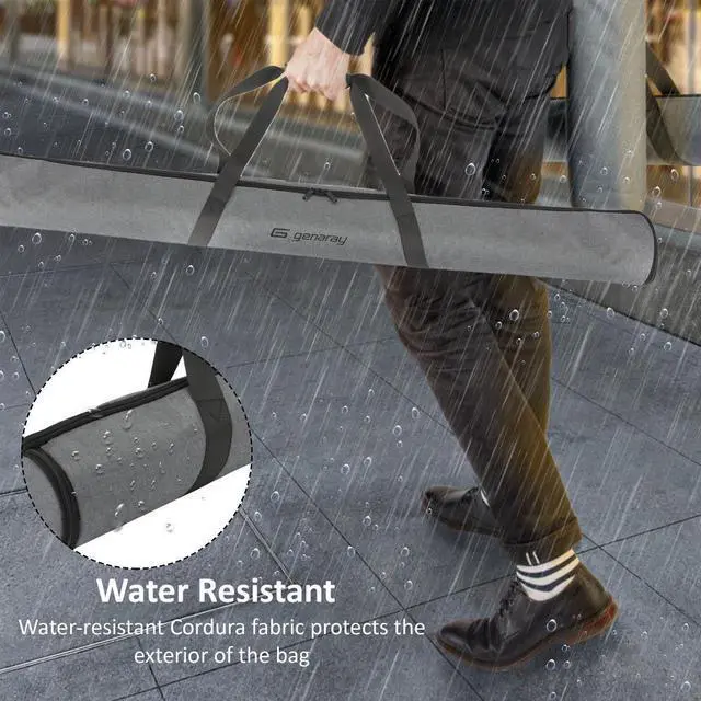 Alt view image 6 of 7 - Genaray RGB Pixel LED Tube Carry Bag Stores 2 of 4' Lights, Water Resistant Cordura Fabric, Protective & Durable with Separate Padded Pocket for Each Light , Padded Handle Wrap & Power Adapters