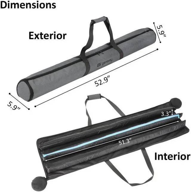 Alt view image 3 of 7 - Genaray RGB Pixel LED Tube Carry Bag Stores 4 of 4' Lights, Water Resistant Cordura Fabric, Protective & Durable with Separate Padded Pocket for Each Light , Padded Handle Wrap & Power Adapters