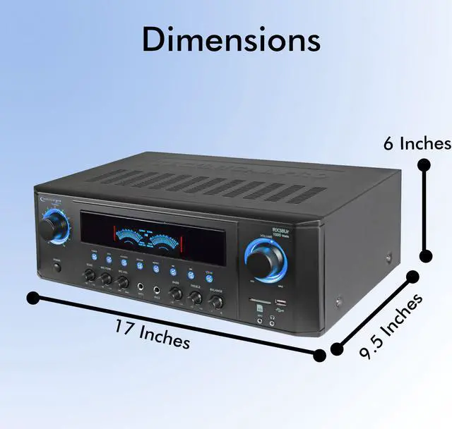 Alt view image 4 of 12 - New Technical Pro 1000W Professional Audio Receiver with USB/SD Card Input, MP3 (AUX), 2 Mic Inputs, IPod/ IPhone Compatible, Recorder, & Wireless Remote