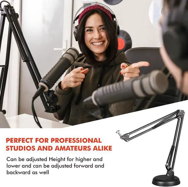 Alt view image 6 of 7 - Technical Pro Microphone Suspension Height Adjustable Crane Arm, Mic Holder, Precise Positioning for Broadcasting and Sound Recording