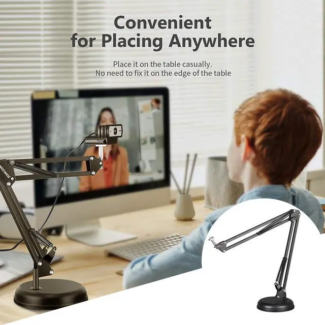 Alt view image 5 of 7 - Technical Pro Microphone Suspension Height Adjustable Crane Arm, Mic Holder, Precise Positioning for Broadcasting and Sound Recording