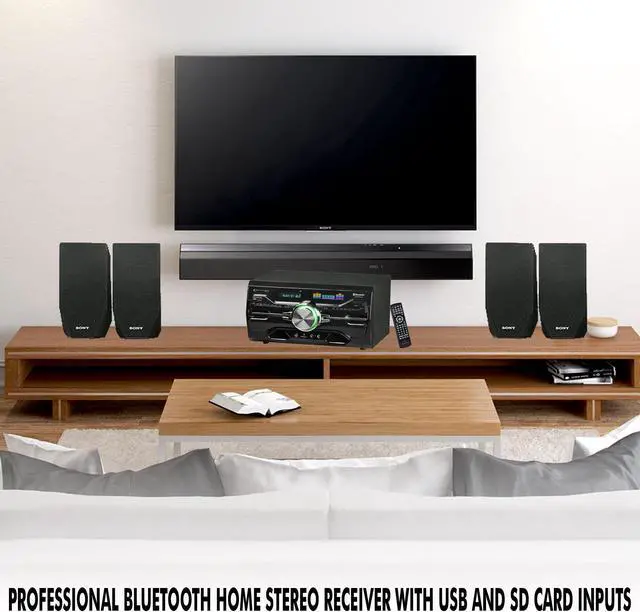 Alt view image 6 of 11 - Technical Pro, Professional Bluetooth Home Audio Receiver with Built-in DVD Player, Dual 1/4'' Mic & USB SD Inputs,Volume & Echo Controls, 4000 watts, Remote Included, for Karaoke, Party's & More