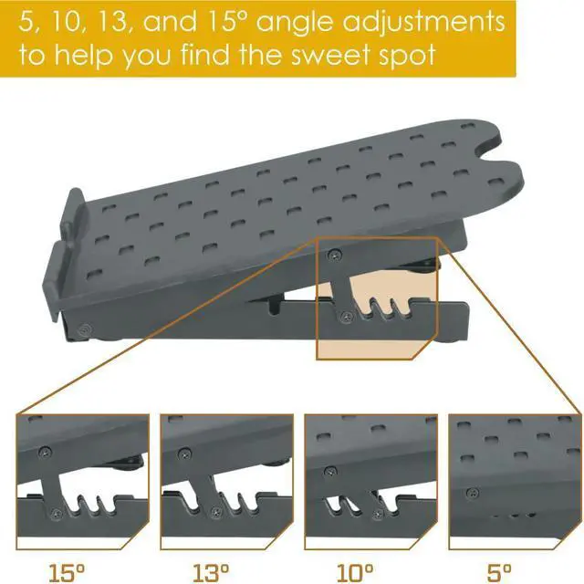 Alt view image 3 of 7 - Auray Studio Monitor Stand, 8" Speaker Stand with Adjustable 5°, 10°, 13°, and 15° Tilt Angle, Load Up to 34 lb, Nonslip Rubber Feet, Rugged Steel and Aluminum Construction
