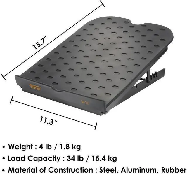 Alt view image 4 of 7 - Auray Studio Monitor Stand, 8" Speaker Stand with Adjustable 5°, 10°, 13°, and 15° Tilt Angle, Load Up to 34 lb, Nonslip Rubber Feet, Rugged Steel and Aluminum Construction