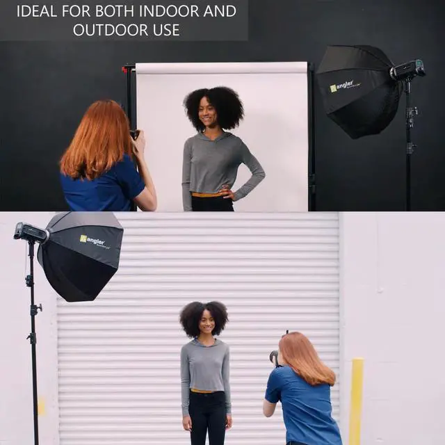 Alt view image 5 of 7 - Angler BoomBox Octagonal Softbox (26") with Bowens Mount  Premium Silver Interior, Removable Diffuser, Lightweight, Collapsible  Perfect for Monolights, Strobes, and LED Lights