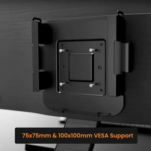 Alt view image 5 of 7 - Gabor Mac Mini VESA Mount/Wall Mount/Under Desk Mount, Custom Mount for The Mac Mini (2010+), Mac Mini VESA Mounting Stand/Mounting Bracket    Wall/Desk/Display Mount with VESA Compatibility, Black