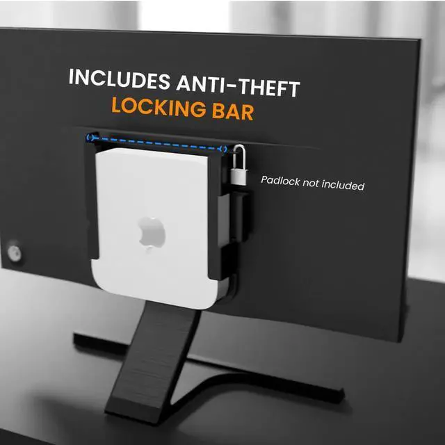 Alt view image 7 of 7 - Gabor Mac Mini VESA Mount/Wall Mount/Under Desk Mount, Custom Mount for The Mac Mini (2010+), Mac Mini VESA Mounting Stand/Mounting Bracket    Wall/Desk/Display Mount with VESA Compatibility, Black