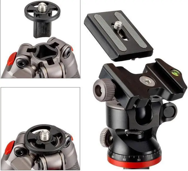 Alt view image 2 of 7 - Compact Carbon Fiber Tripod w/ 2-Way Ball Head, 13 lb Load Capacity, Adjustable Height (5 to 51.1"), 14.5" Folded Length, 5-Section Twist Lock Legs, Lightweight Travel Tripod for Photography by Oben